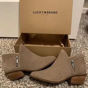 Lucky Brand Suede Ankle Booties